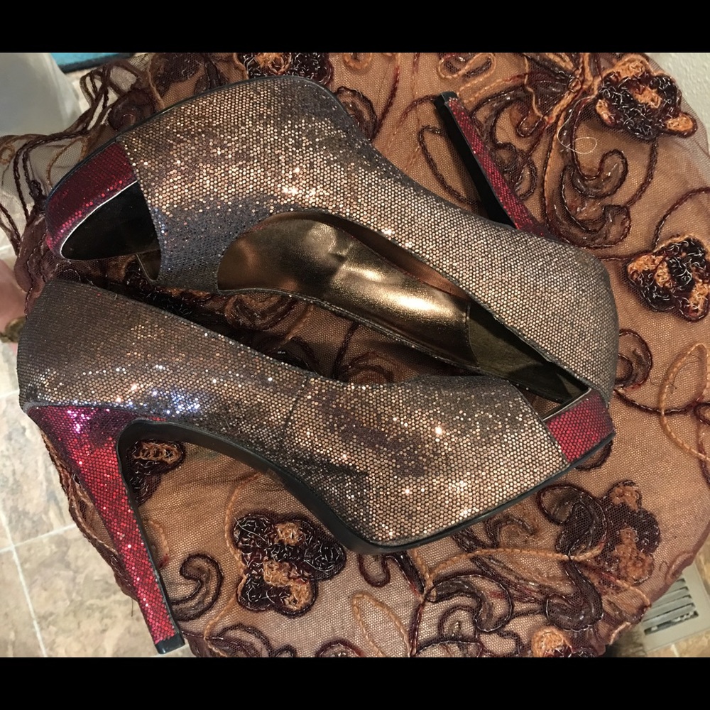 Highest Heel Collection Red & Pink Glitter .